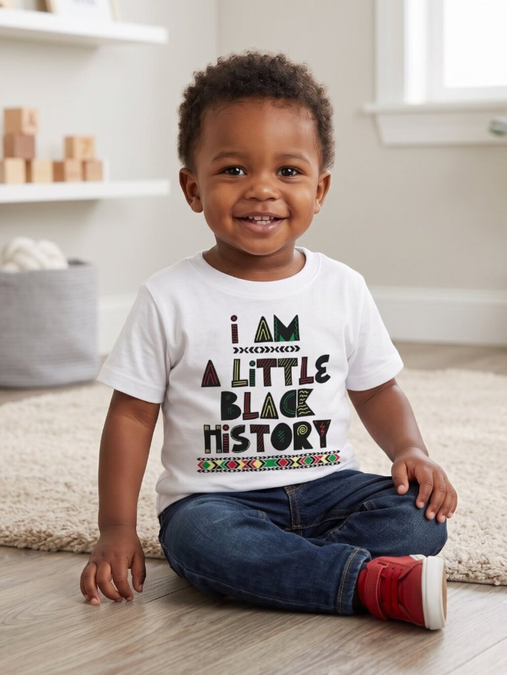 NWT | The Children's Place I Am A Little Black History Graphic Tee Shirt | 18-24